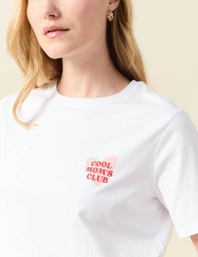 T-shirt manches courtes blanc femme