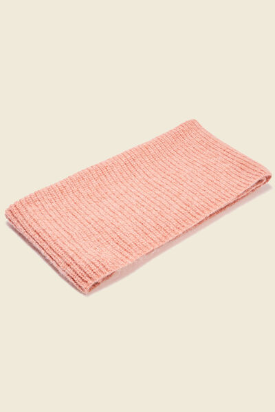 Snood tricoté orange foncé femme