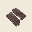 Gants en cuir avec doublure marron homme