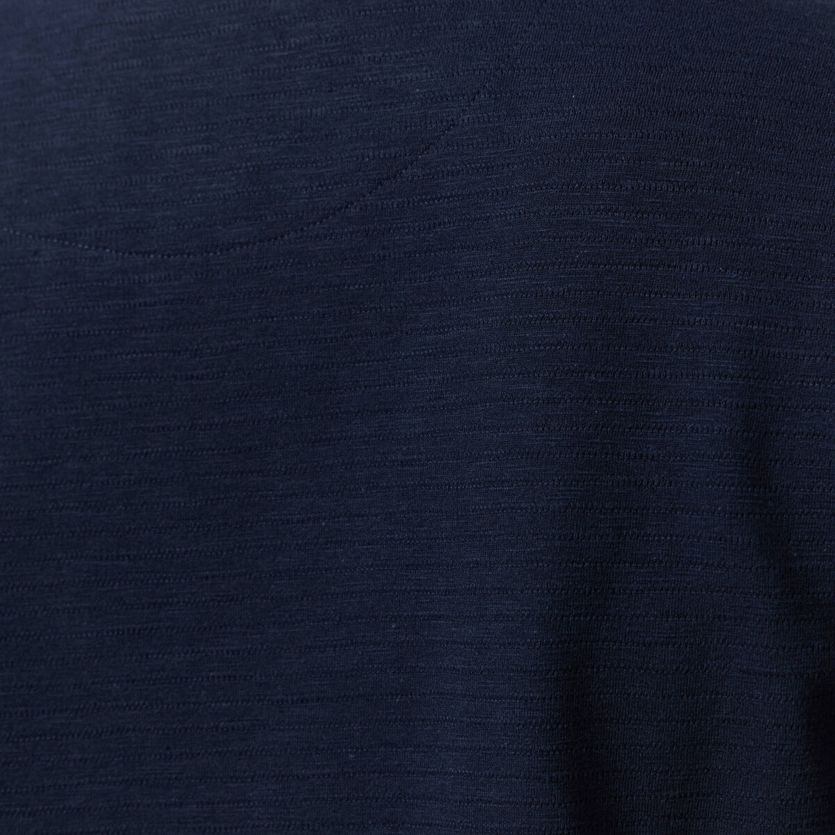 T-shirt cintré col rond manches courtes bleu marine homme