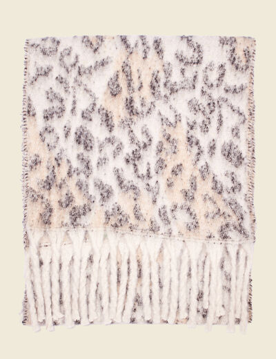 Écharpe à franges multicolore femme