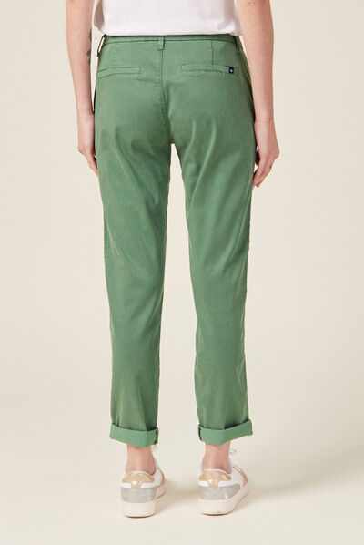 Pantalon chino Instinct vert femme