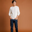 Pull manches longues fabriqué en France ecru homme