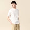 T-shirt manches courtes brodé ecru homme