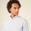 Chemise col mao bleu clair homme
