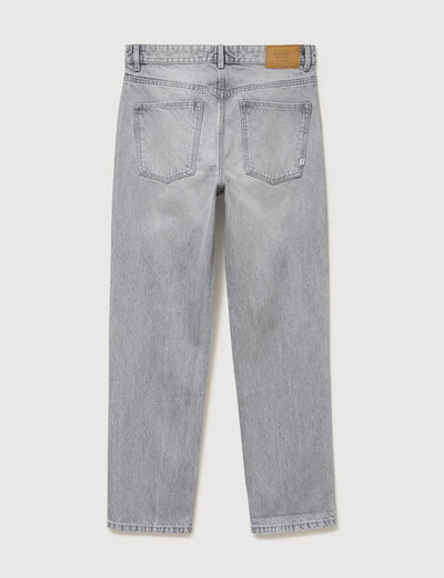 Jeans large longueur 34 en coton denim snow gris homme