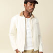 Blouson manches longues en coton ecru homme