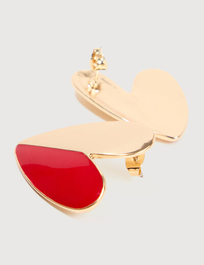 Boucles d'oreilles rouge femme
