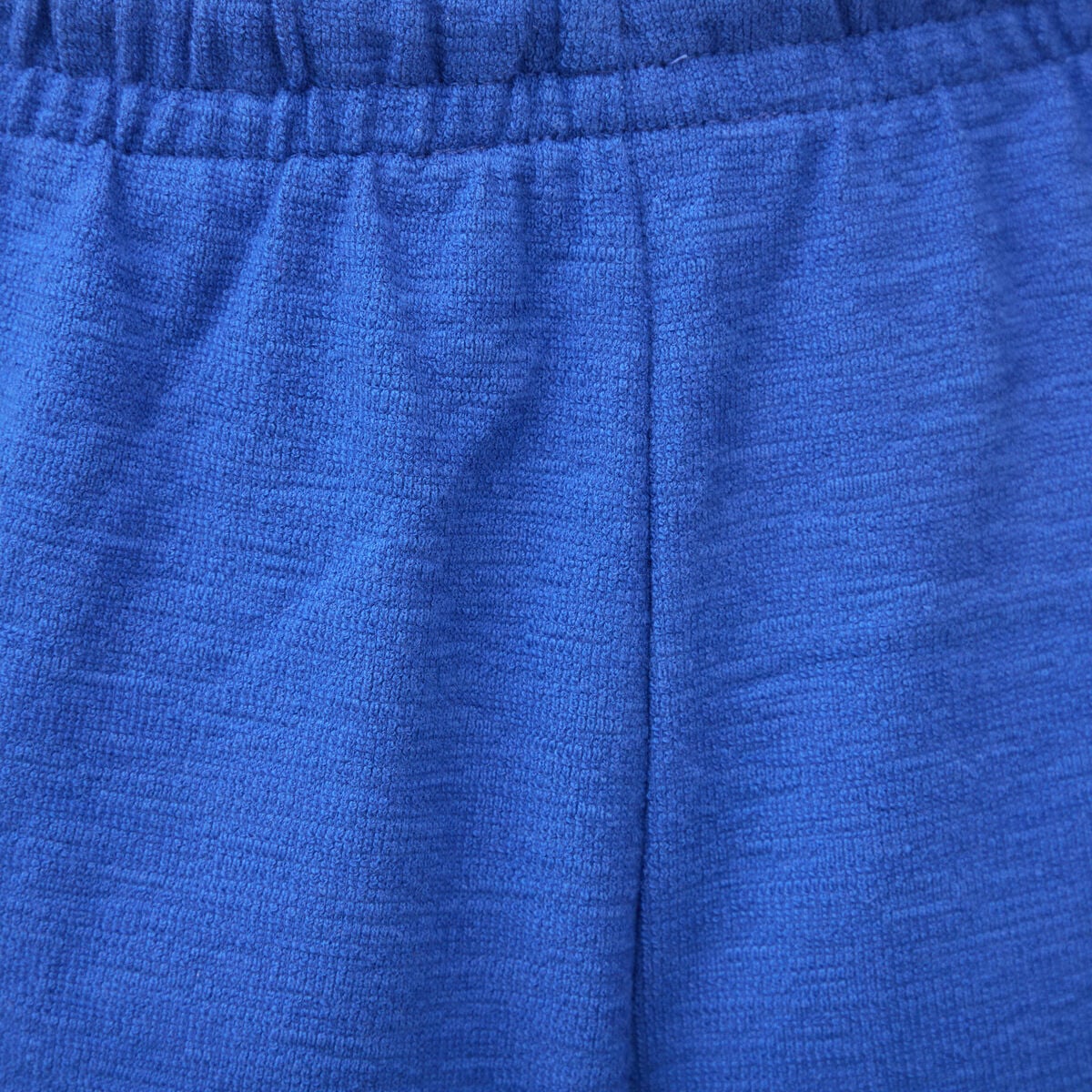 Short taille haute en maille ray&eacute;e bleu electrique femme