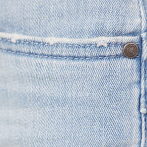 Short droit éco-responsable denim bleach femme