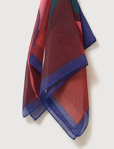 Foulard en voile transparent ecru femme