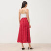 Jupe fluide rouge femme