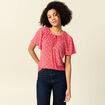 T-shirt manches courtes rouge femme