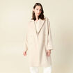 Manteau long oversize creme femme