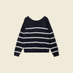 Pull manches longues bleu marine femme