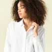 Chemise oversize en coton ecru femme