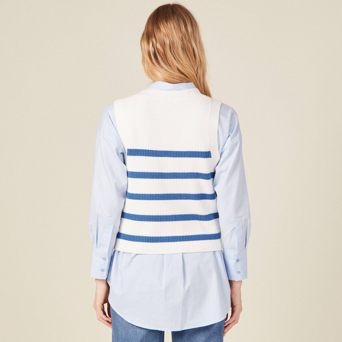 Pull éco-responsable ecru femme