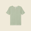 T-shirt manches courtes vert olive femme