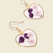 Boucles d'oreilles pendantes vieux rose femme
