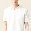Polo manches courtes en coton ecru homme