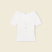 T-shirt manches courtes ecru femme