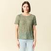 T-shirt manches courtes vert kaki femme