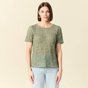 t shirt manches courtes vert kaki femme T-shirt manches courtes vert kaki femme