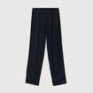 Pantalon standard fluide bleu marine femme