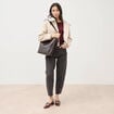 Blouson court oversize col sherpa creme femme