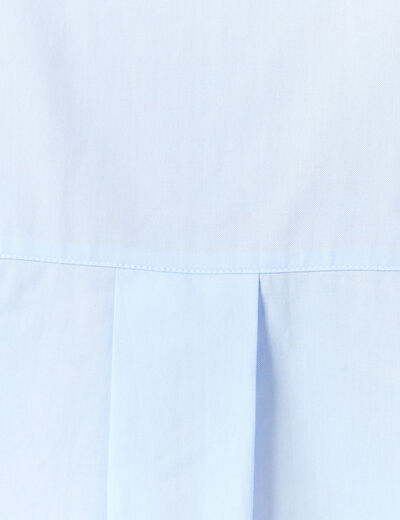 Chemise manches longues bleu ciel femme