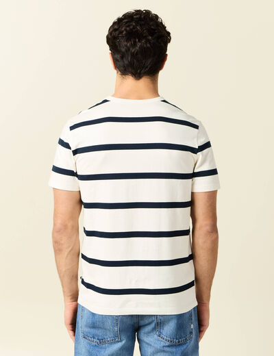 T-shirt manches courtes ecru homme