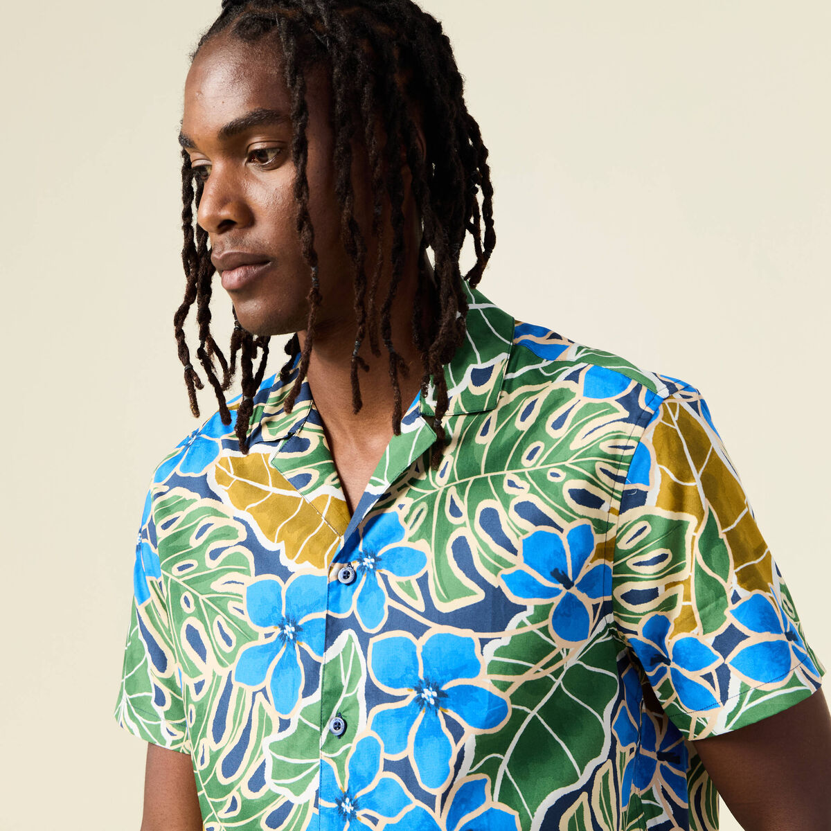 Chemise manches courtes multicolore homme