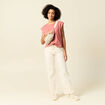 T-shirt manches courtes rouge foncé femme