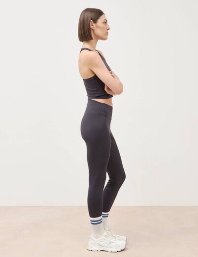 Leggings gris fonc&eacute; femme