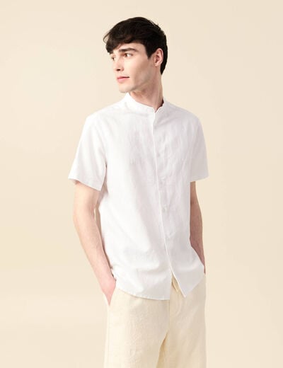 Chemise manches courtes blanc homme