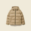 Doudoune avec capuche taupe homme