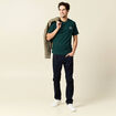 T-shirt manches courtes vert fonc&eacute; homme