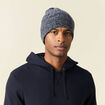 Bonnet tricoté bleu marine homme