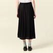 Jupe longue évasée noir femme