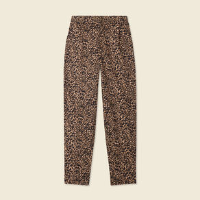 Pantalon slouchy taille haute beige femme