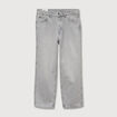 Jeans large 5 poches longueur 32 denim gris clair homme