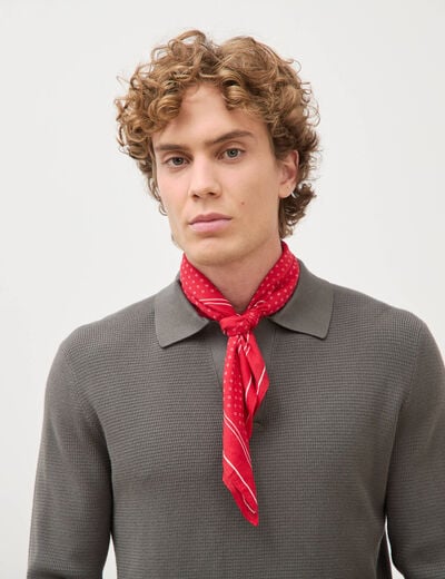 Foulard en coton rouge homme