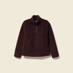 Sweat effet polaire col montant bordeaux homme