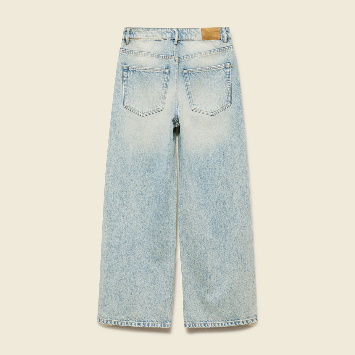 Jeans loose taille standard bleu femme