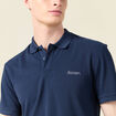 Polo manches courtes bleu marine homme