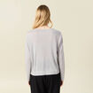 Pull manches longues gris clair femme