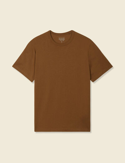 T-shirt éco-responsable marron homme