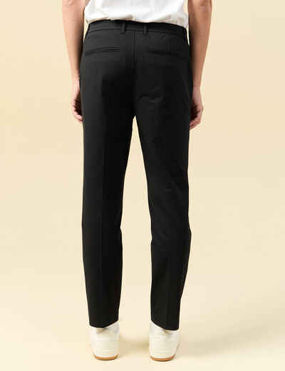 Pantalon chino stretch noir homme