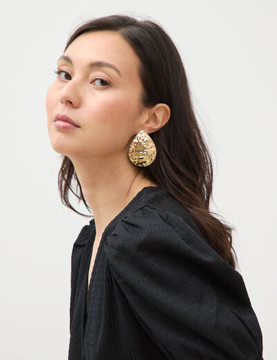 Boucles d'oreilles couleur or femme