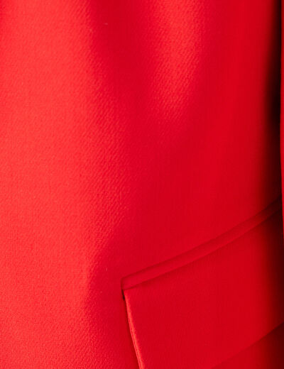 Veste esprit blazer cintrée rouge foncé femme